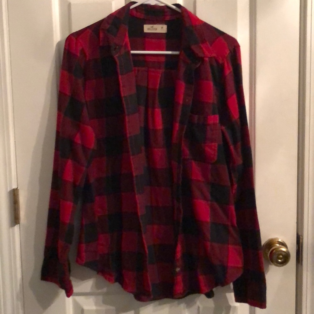 Red and black Hollister flannel